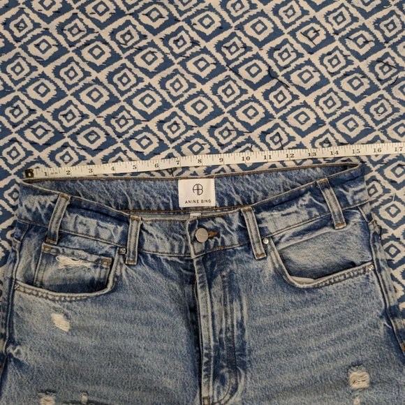 Anine Bing Cropped Straight Leg Jeans - Picture 8 of 9
